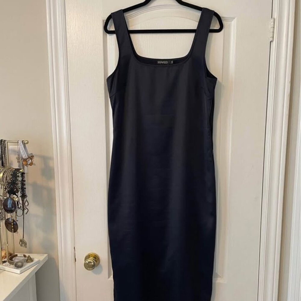 SOAKED IN LUXURY, ANNA DRESS, Size XL,  Col: Night Sky (dark navy) Ankle length.